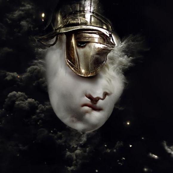 Substantial Sterling, Amethyst & Amazonite Pendant & my AI ART WORK based on it. - Picture 6 of 7